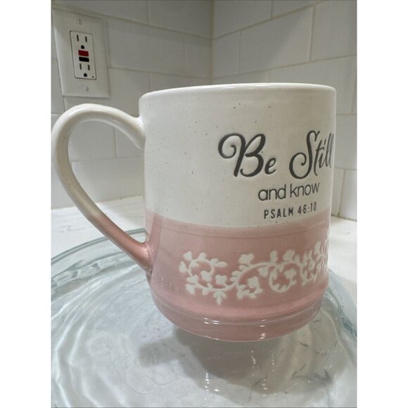 Sheffield Home Material Stoneware Ceramic PSALM 46:10 Be Still And Know - Picture 5 of 13